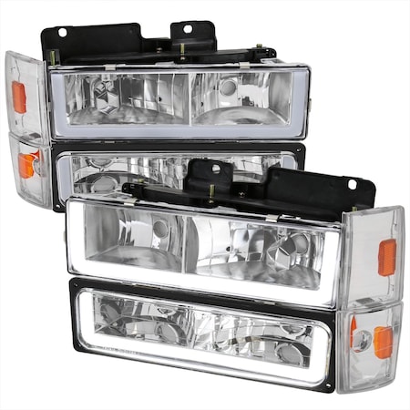 Spec-D Tuning HEADLIGHT, BUMPER LIGHT, AND CORNER LIGHT COMBO, 2PK 2LBCLH-C1088-G3-GO